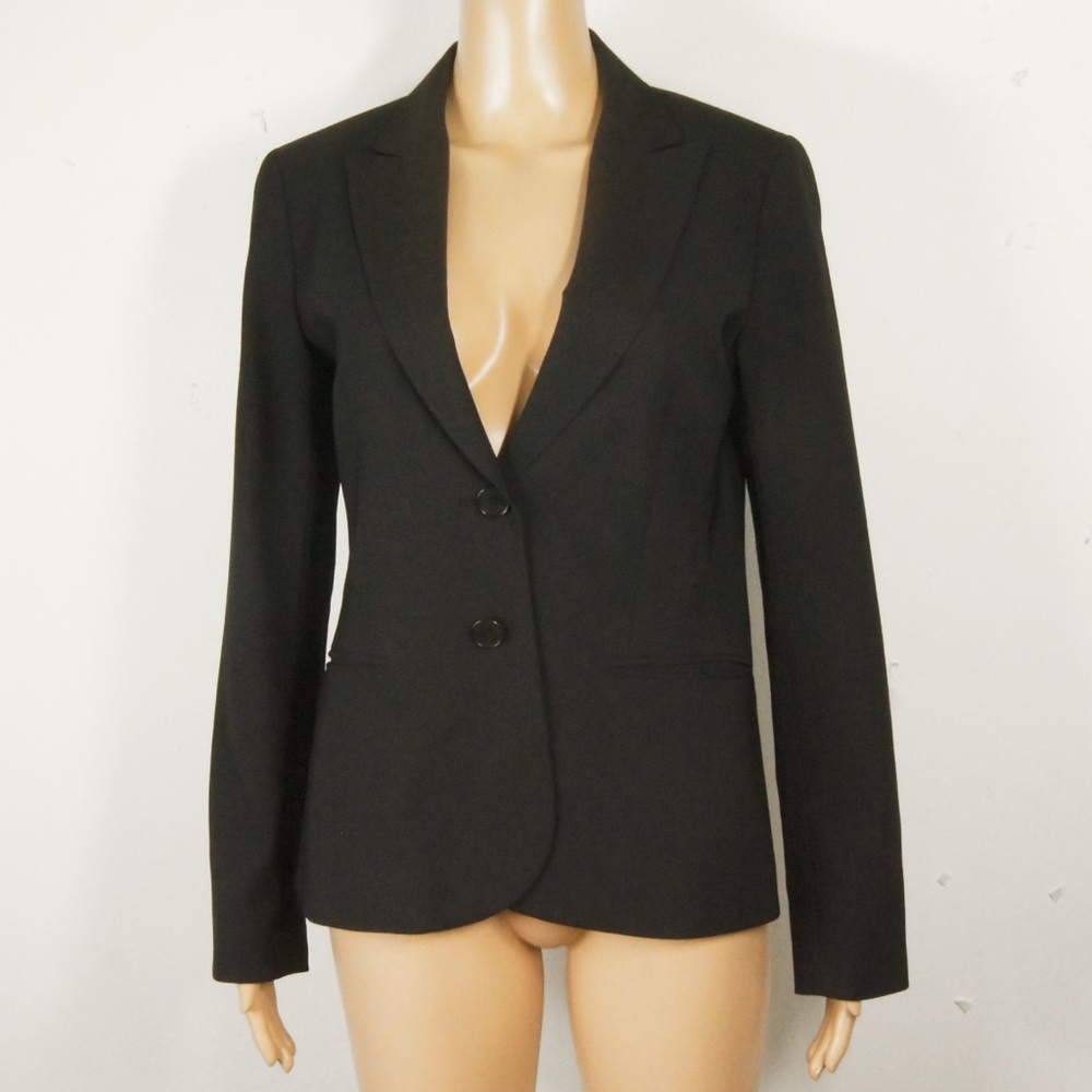 Theory Nichelle Black Wool 2 Button Up Blazer Jacket